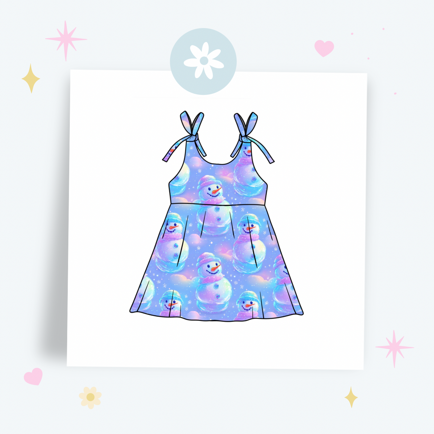 Iridescent snowman