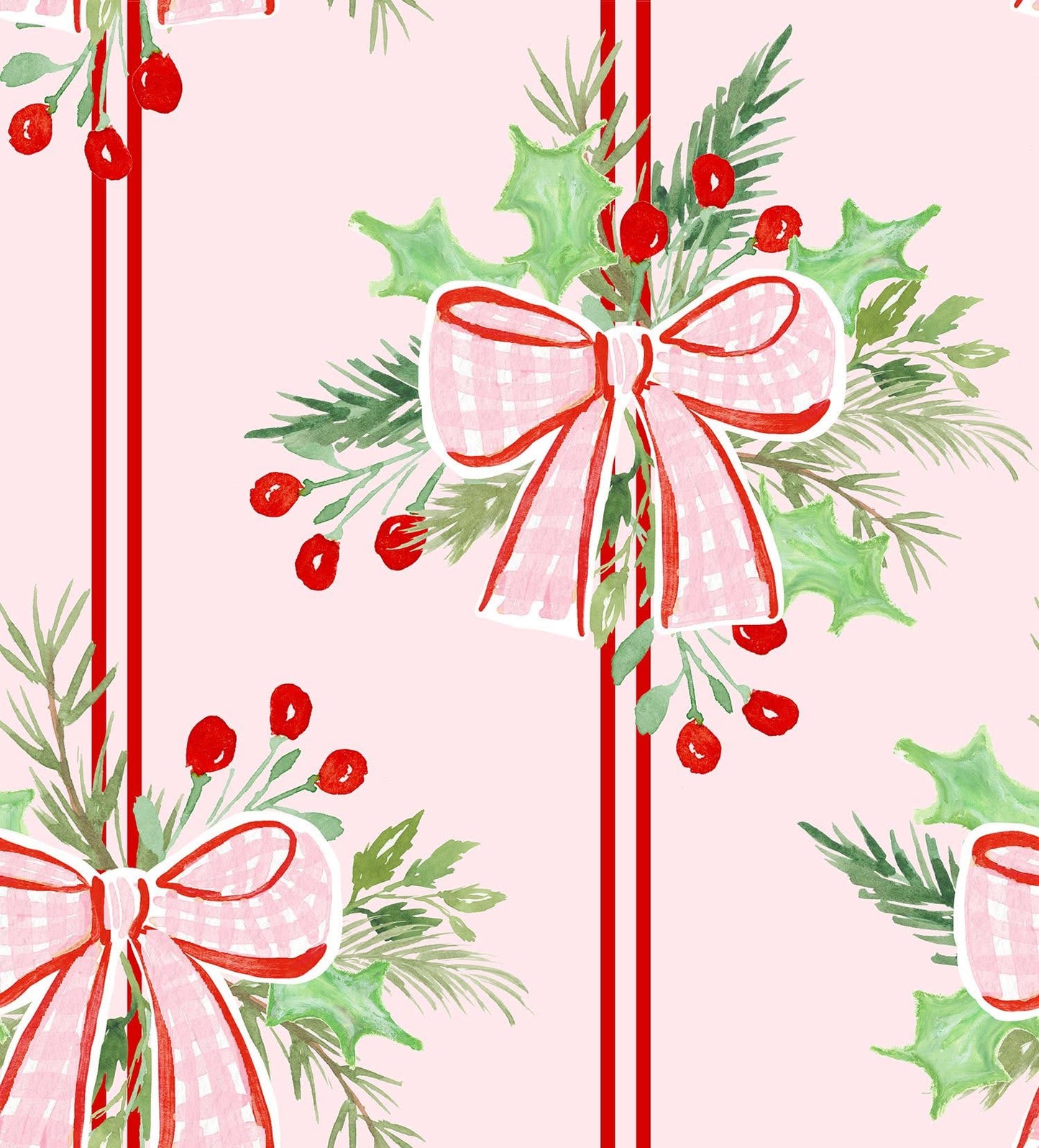Pink bow mistletoe