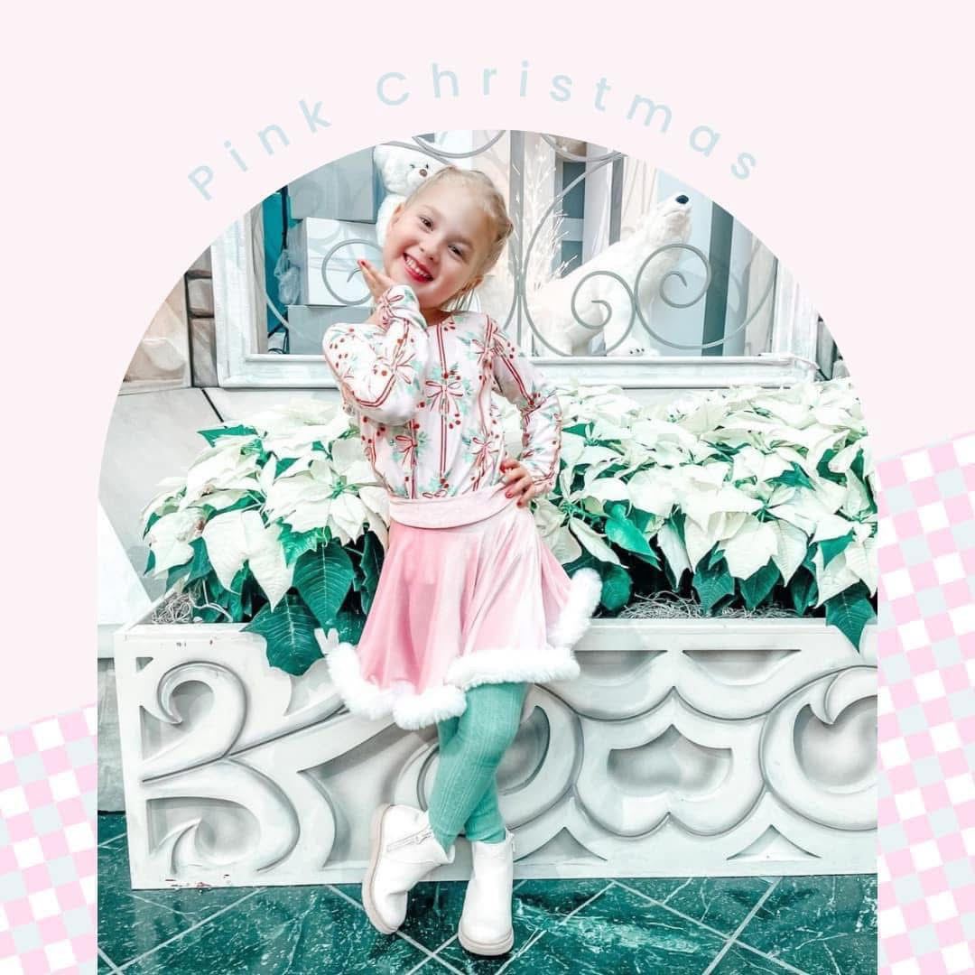 Pink bow mistletoe