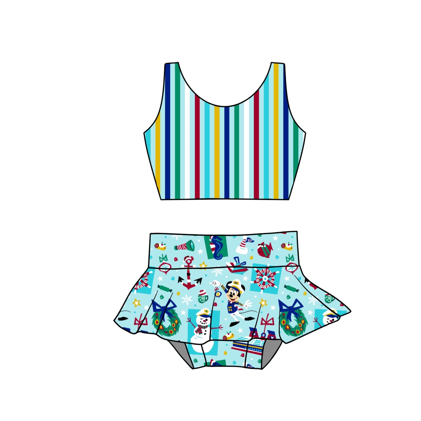 Christmas Sailing Stripe swim