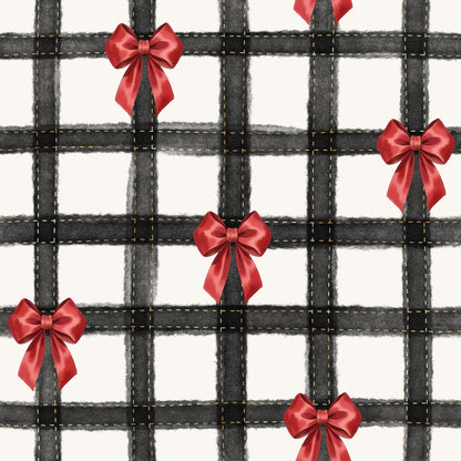 Red bow plaid