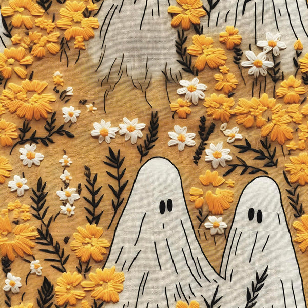 3d neutral floral ghost