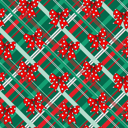 Mouse bow plaid