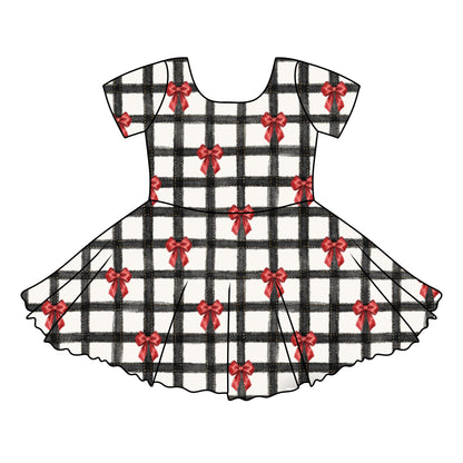 Red bow plaid